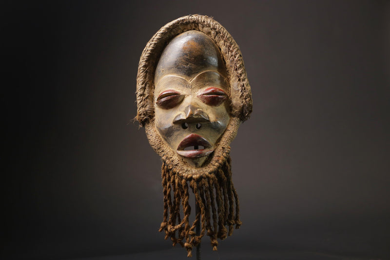 African Wood Hand Carved Vintage Wall Hanging Dan Masks For Wall-G2620