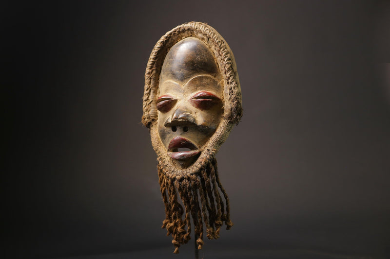 African Wood Hand Carved Vintage Wall Hanging Dan Masks For Wall-G2620