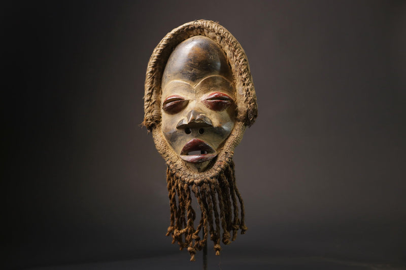 African Wood Hand Carved Vintage Wall Hanging Dan Masks For Wall-G2620