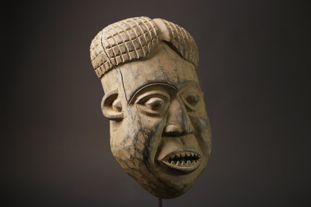 African Tribal Face Mask Wood Hand Carved Wall Hanging Dan Masks for wall-7256