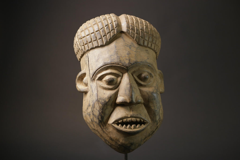 African Tribal Face Mask Wood Hand Carved Wall Hanging Dan Masks for wall-7256