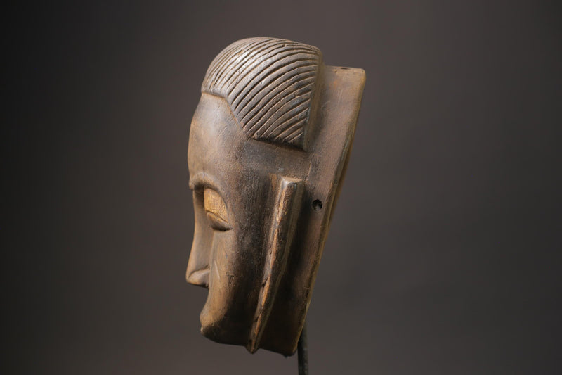 African Tribal Face Mask Wood Hand Carved Wall Hanging Art Guro mask Face Masks for wall-4061