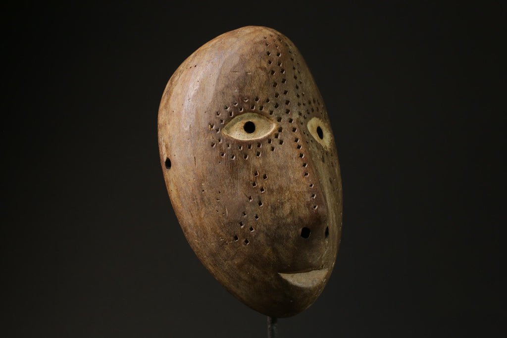 African Mask Tribal Face Mask Wood Lega Idimu Mask Congo Democratic masks for wall-6981
