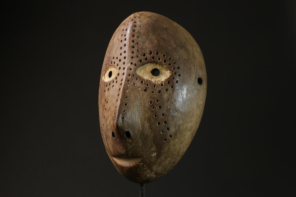 African Mask Tribal Face Mask Wood Lega Idimu Mask Congo Democratic masks for wall-6981
