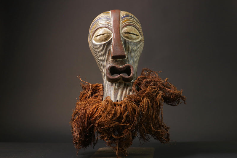 African wood mask Collectibles Home Decor Masque Songya Masks for wall-G2631