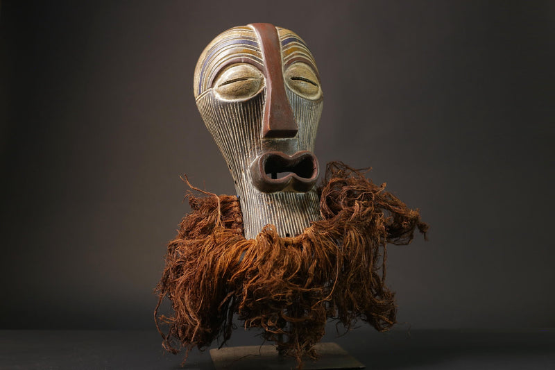 African wood mask Collectibles Home Decor Masque Songya Masks for wall-G2631