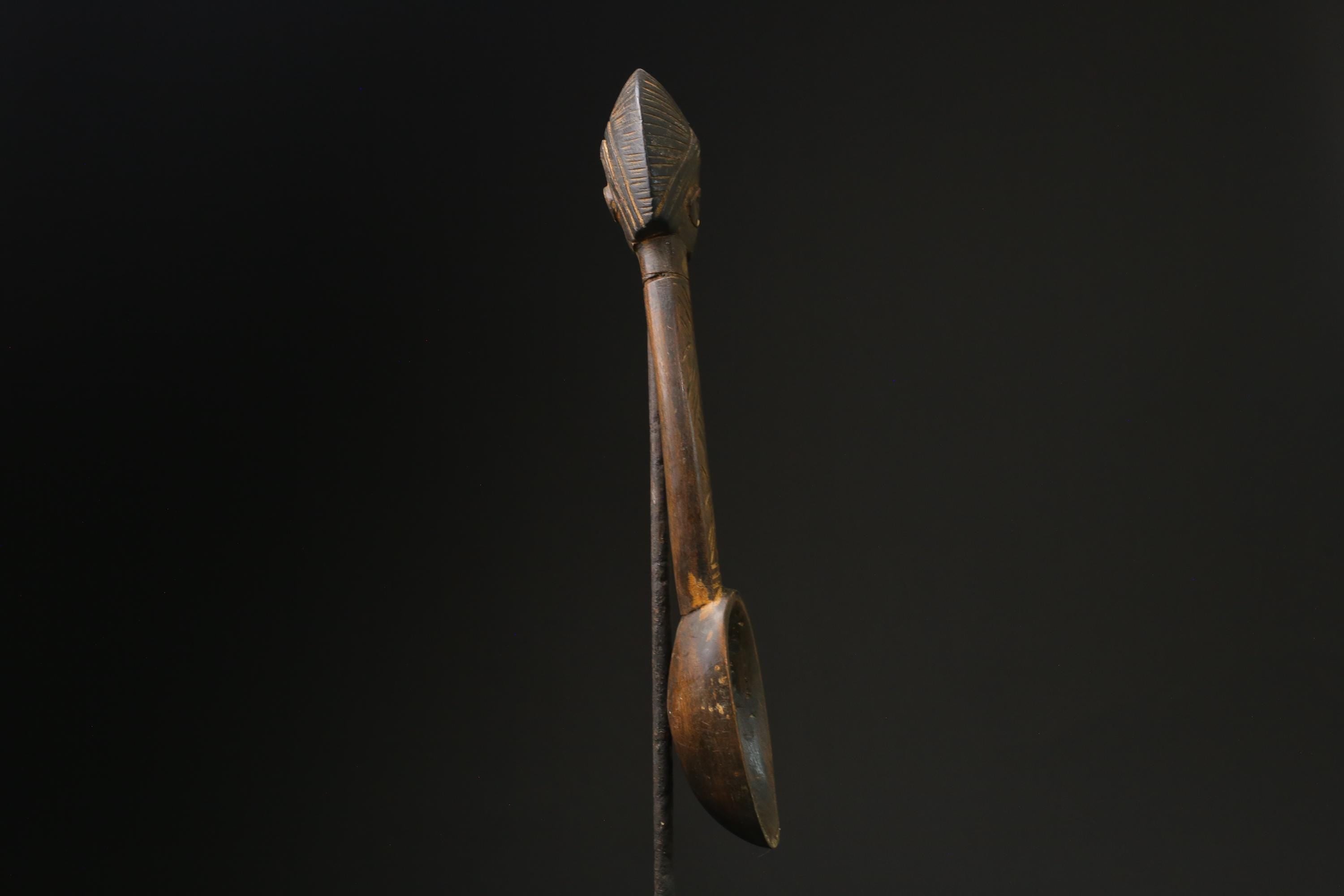 African Wooden figurine tribal Dan Wakemia Spoon Trophy wall mask -G2370