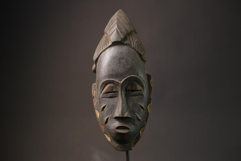 African Mask Tribal Face Mask Wood Hand Carved Wall Hanging Guro Zaouli Masks for wall-7266