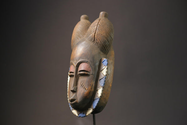 African masks antiques tribal Face vintage Wood Guro mask Baule Masks for wall -5885