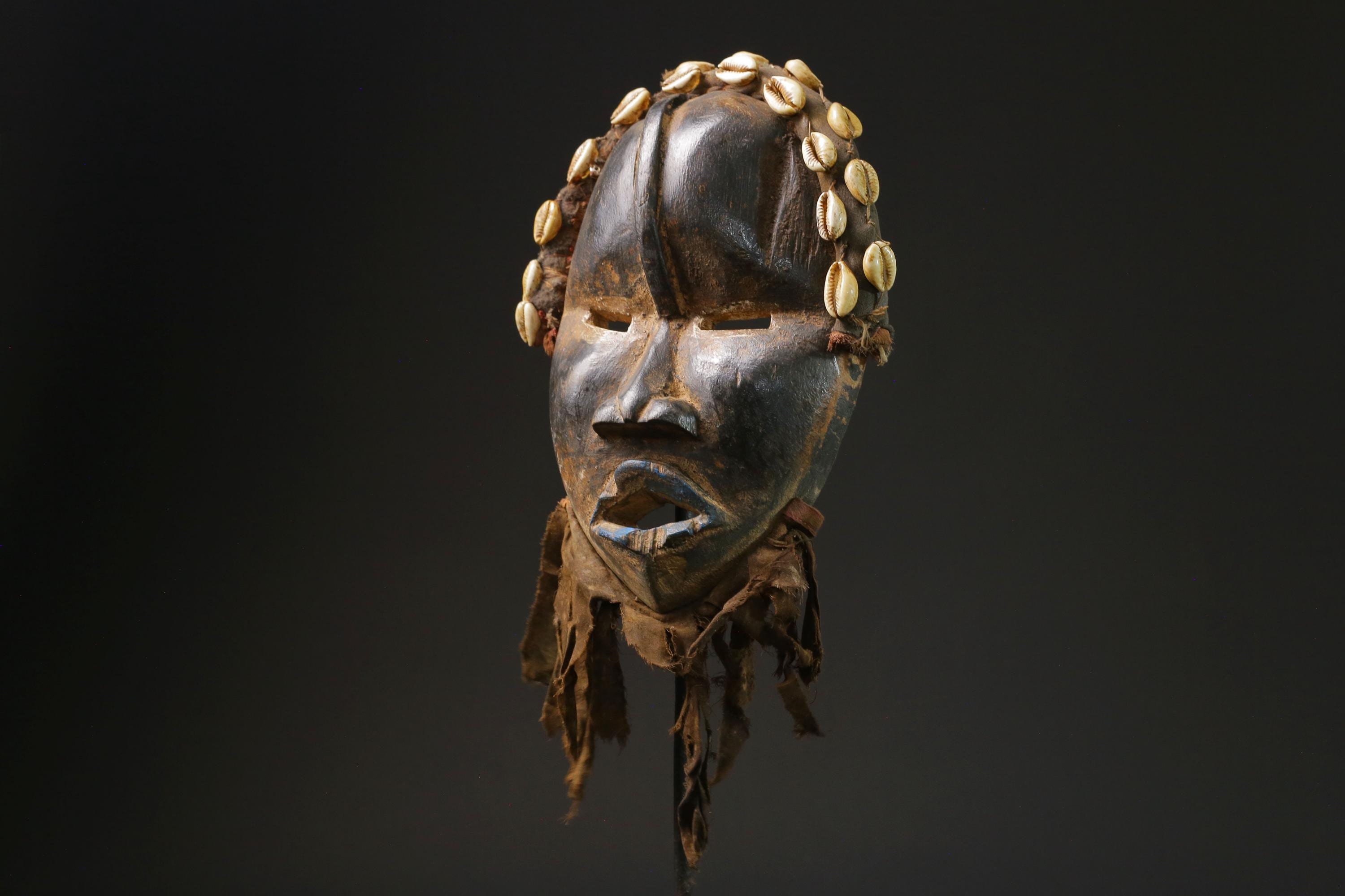 African mask wood carving mask tribal mask vintage Tribal Dan masks for wall-G2376