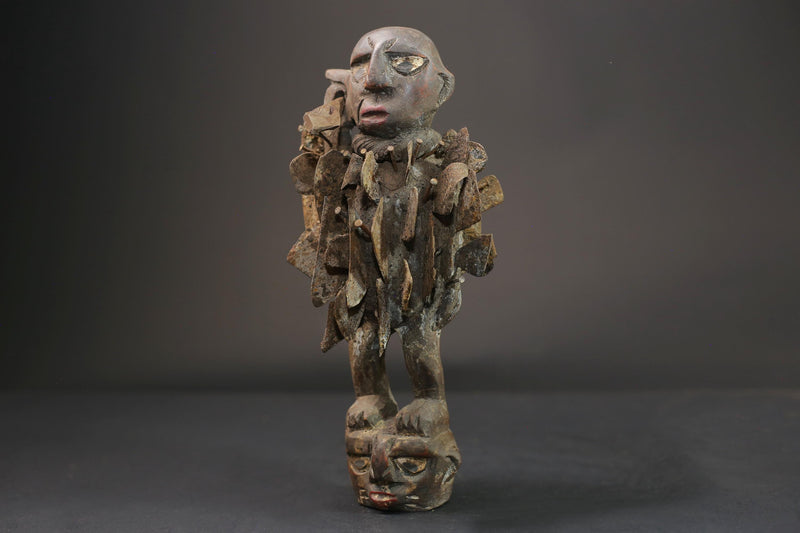 African Wood Figures African Figures Carved Power Figure Nkisi N'kondi VOODOO-G2644