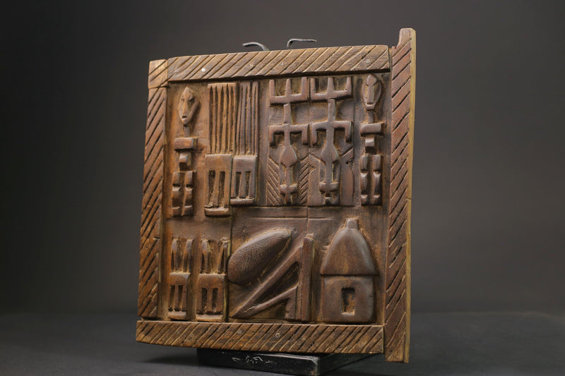 African Dogon Door Carved Wood Granary Door Tribe Mali Granary Door-G2645