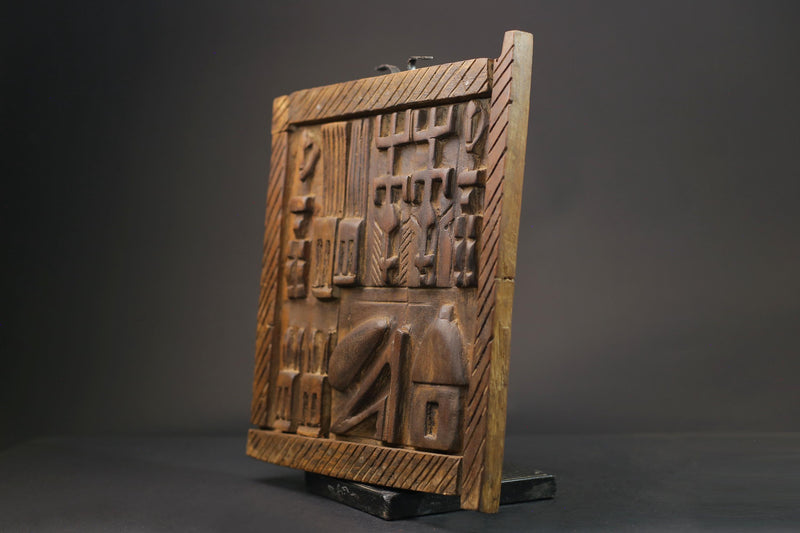 African Dogon Door Carved Wood Granary Door Tribe Mali Granary Door-G2645