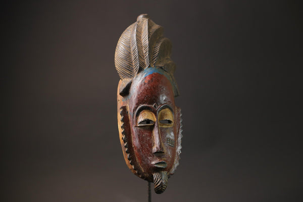 African Tribal Face Mask Wood Hand Carved Vintage Wall Hanging Guro Mask Masks for wall-G2646