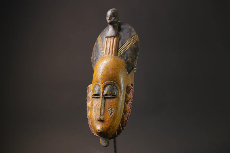 African wood mask antiques Tribal Mask Handmade folk art Antiques Guro Masks for wall-G2650