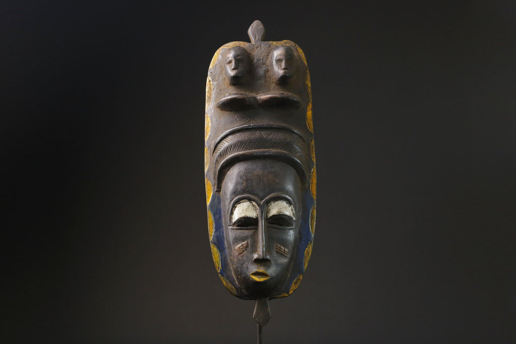 African Tribal Face Mask Wood  Antique african mask Wood Guro masks for wall-9808