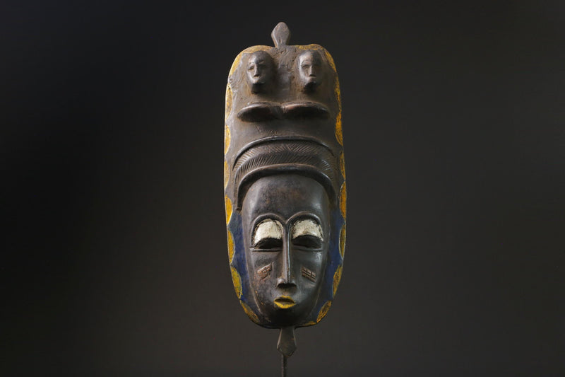 African Tribal Face Mask Wood  Antique african mask Wood Guro masks for wall-9808