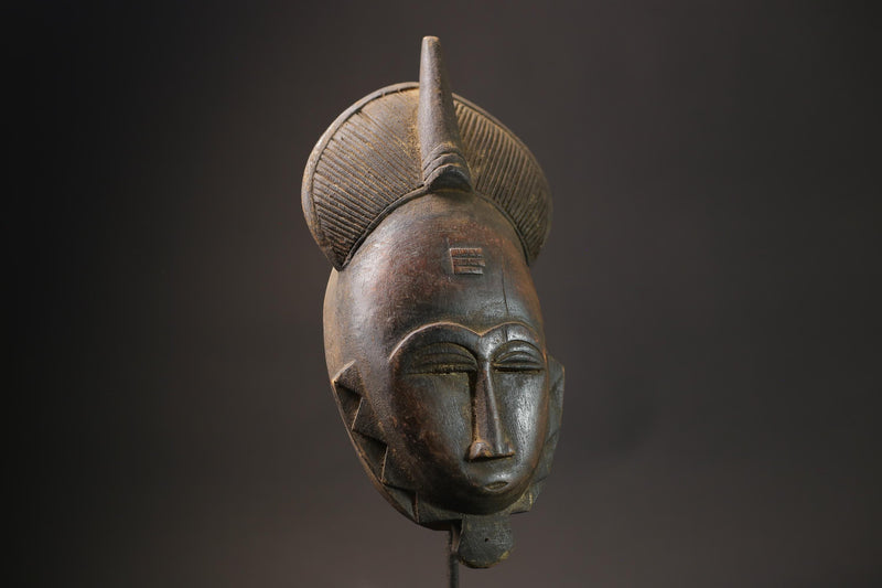 African mask antiques tribal Face vintage Baule Antique antique wall Mask-G2654