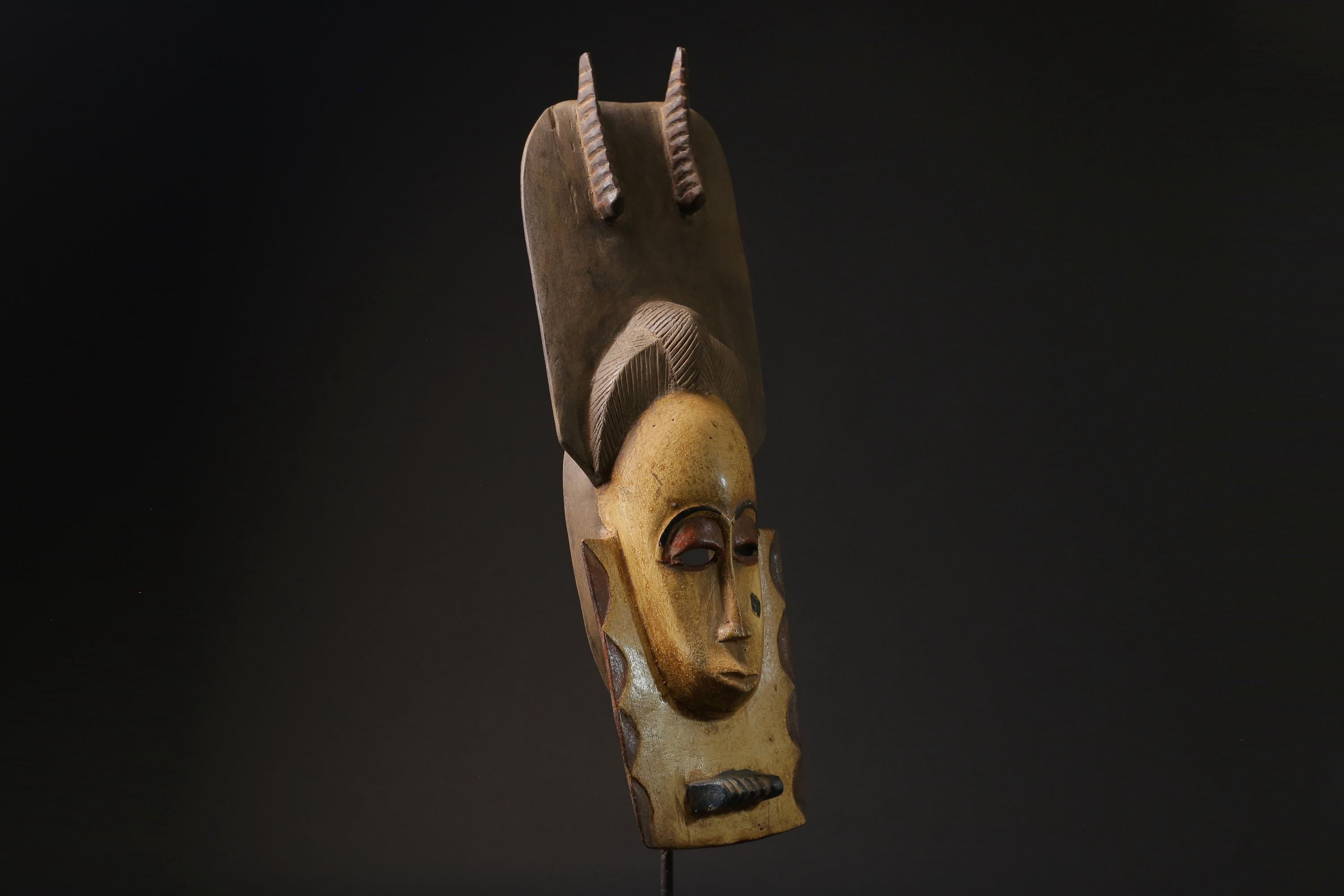 African Tribal Wood masks Tribal African Art Face Mask African Guro Baule masks for wall-9801