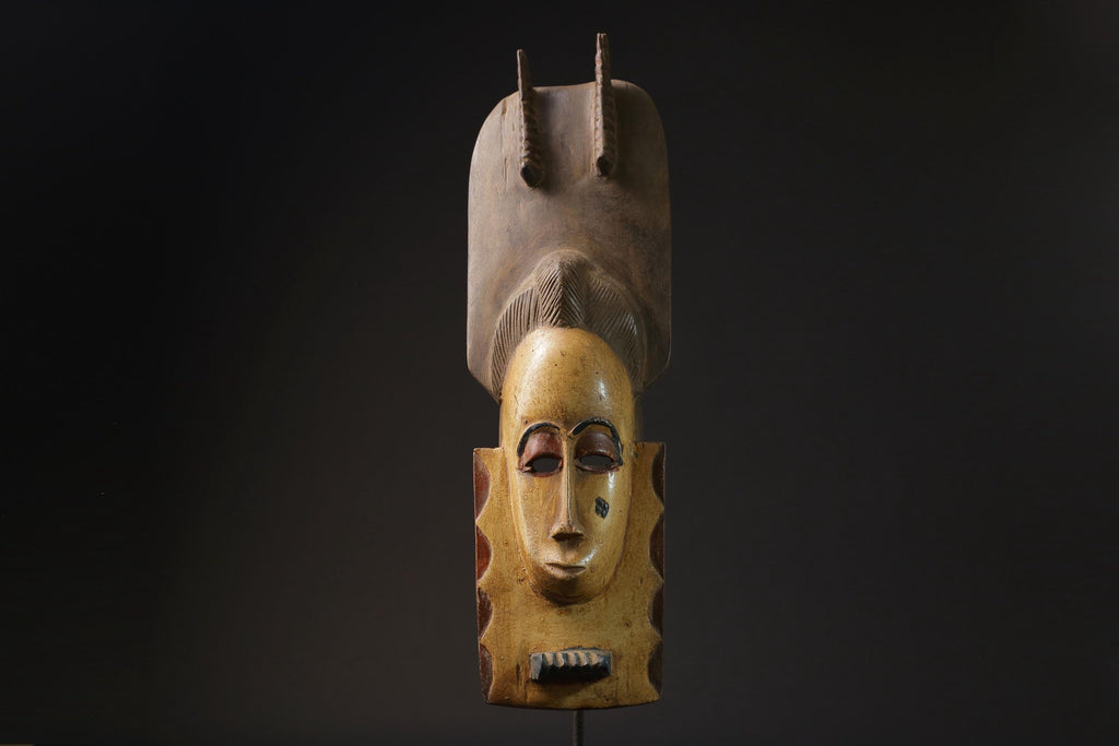 African Tribal Wood masks Tribal African Art Face Mask African Guro Baule masks for wall-9801