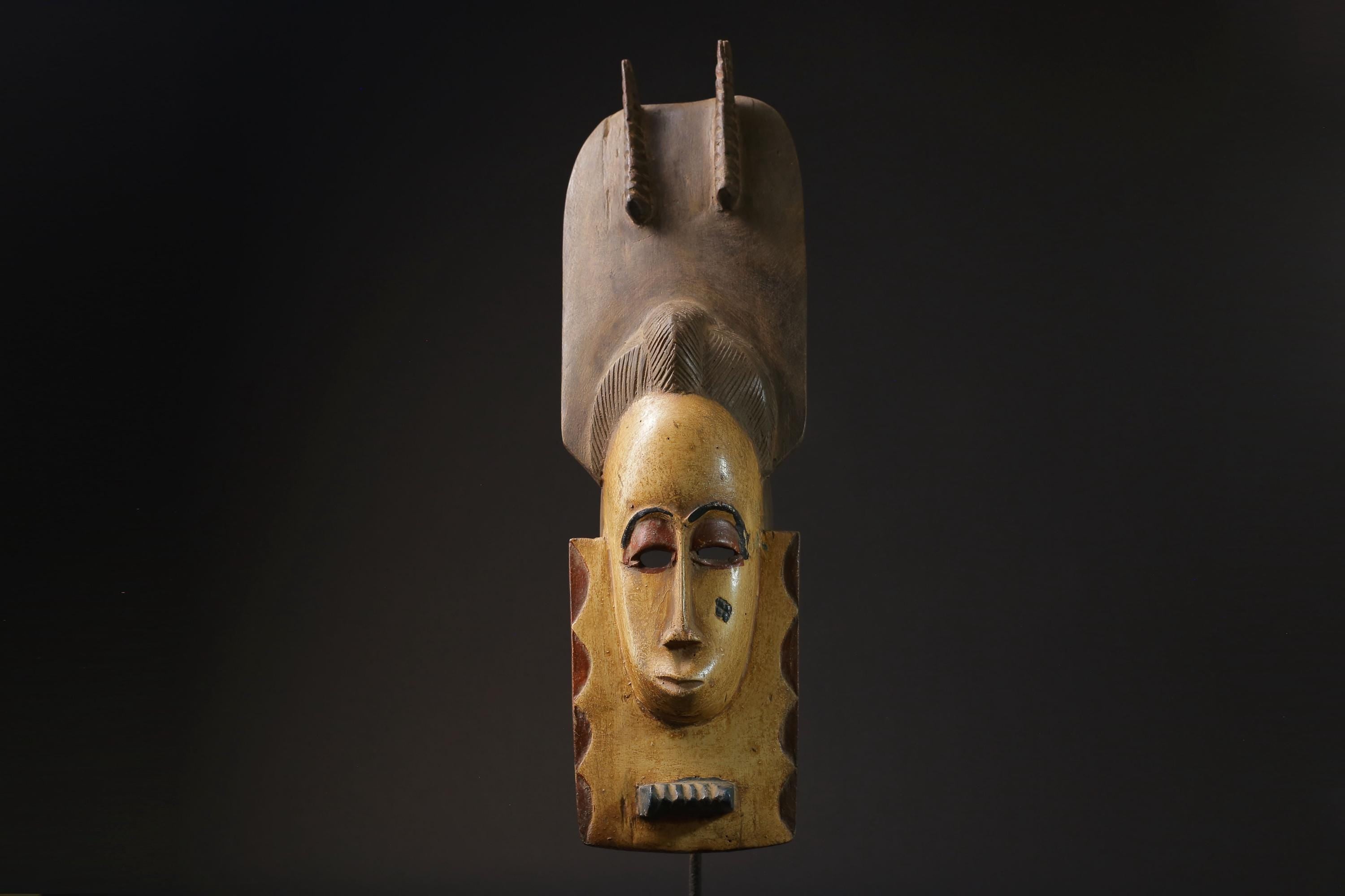 African Tribal Wood masks Tribal African Art Face Mask African Guro Baule masks for wall-9801