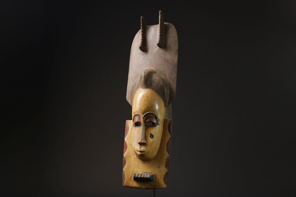 African Tribal Wood masks Tribal African Art Face Mask African Guro Baule masks for wall-9801