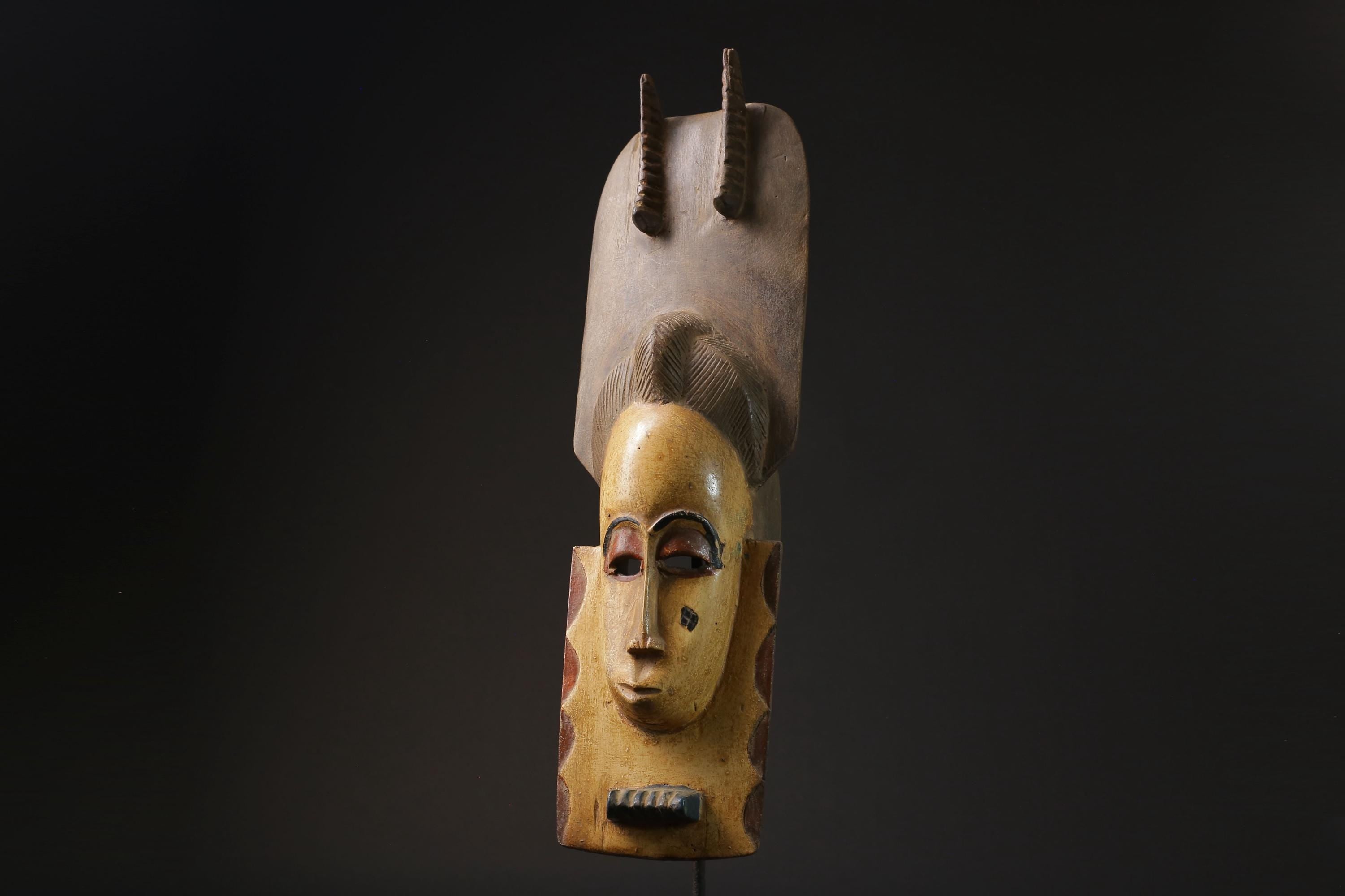 African Tribal Wood masks Tribal African Art Face Mask African Guro Baule masks for wall-9801