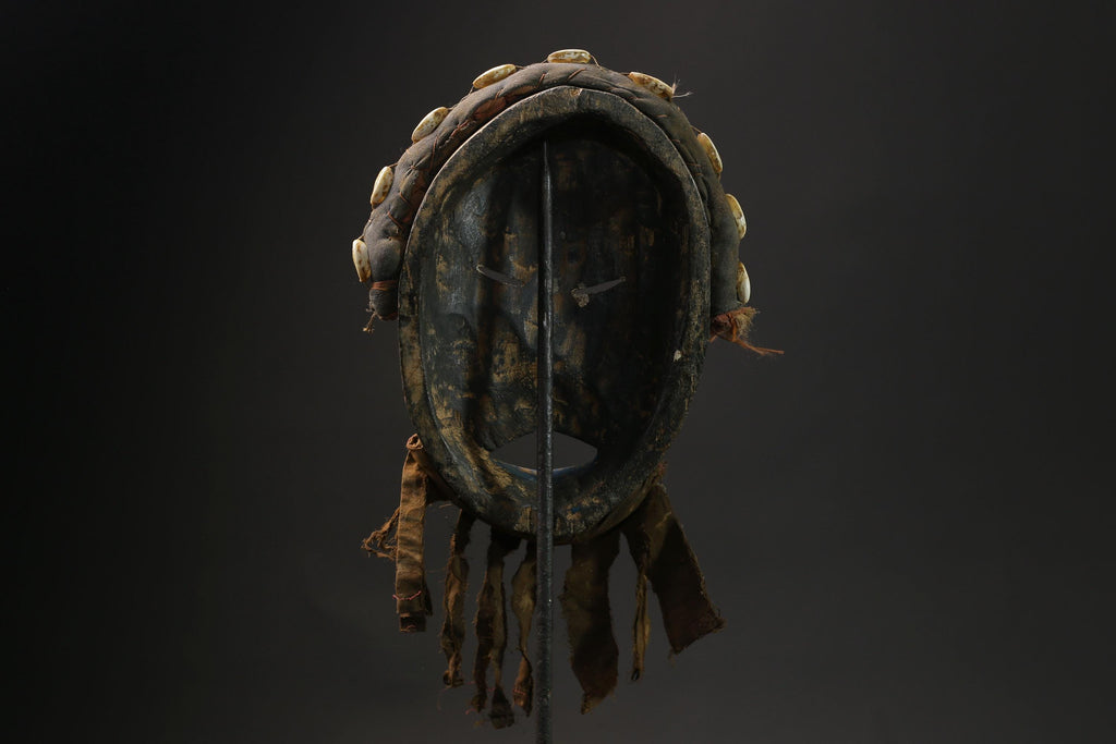 African Tribal Face Mask Wood Hand Carved Vintage Wall Hanging Dan mask masks for wall -G2390
