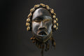 African Tribal Face Mask Wood Hand Carved Vintage Wall Hanging Dan mask masks for wall -G2392