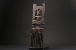 African mask antiques tribal Face Family Wooden Comb Hand carved Home Décor statue -G2399