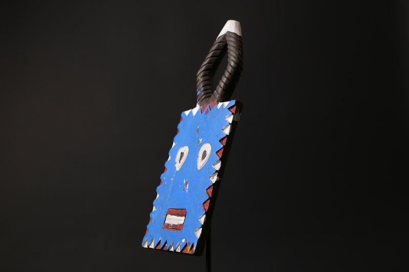 African mask antiques tribal Face vintage Wood Carved Hanging Goli kplekple-G2405
