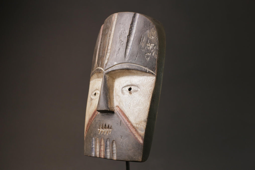 African Masks Lega Carved Vintage Wall Hanging Primitive Masks for wall-G1026