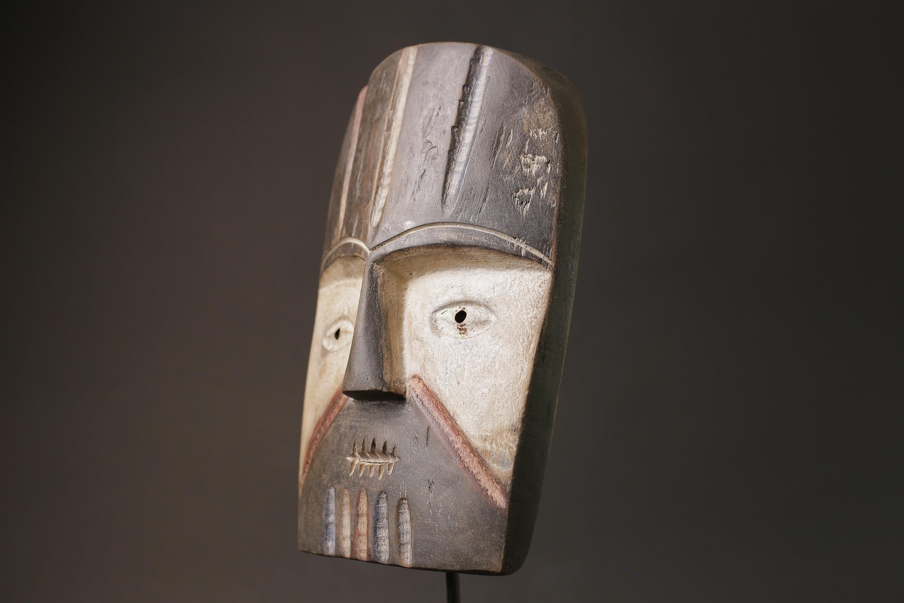 African Masks Lega Carved Vintage Wall Hanging Primitive Masks for wall-G1026
