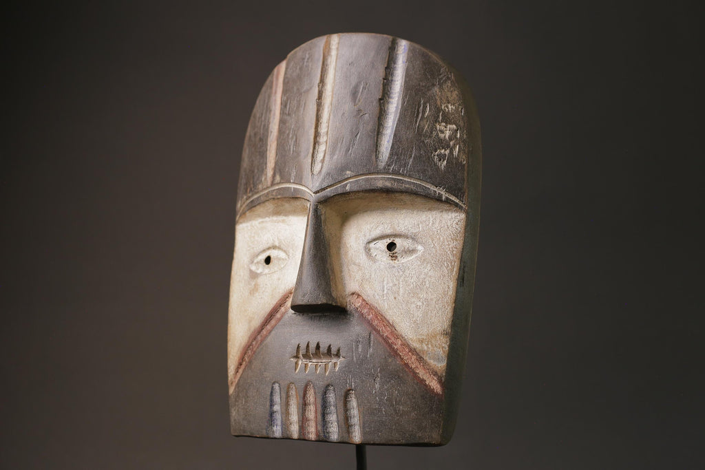 African Masks Lega Carved Vintage Wall Hanging Primitive Masks for wall-G1026