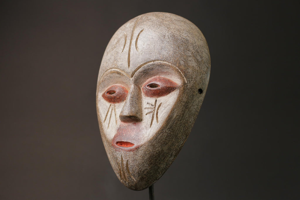 African wood mask antiques Wood Hand Carved Wall Hanging Lega Masks for wall-G1029