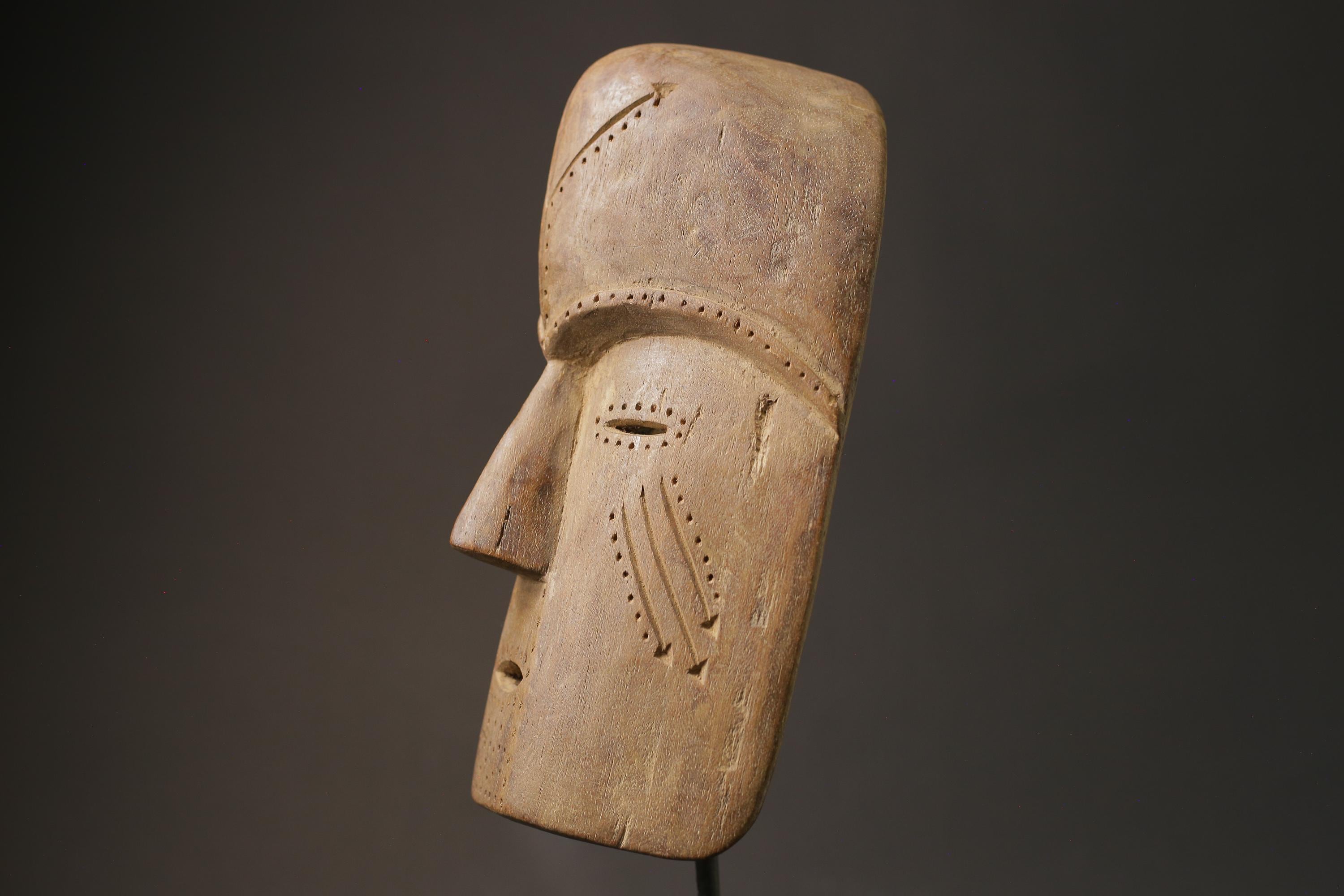 African Tribal Face Mask Wood Hand Carved Wall Hanging tribal Fang Masks for wall-2855