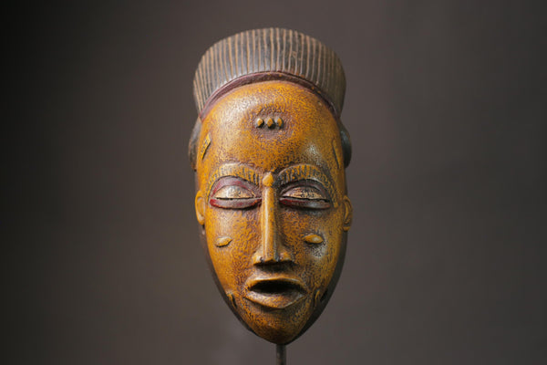 African Tribal Face Mask Wood Hand Carved Wall Hanging tribal Guro mask Masks for wall-G2660