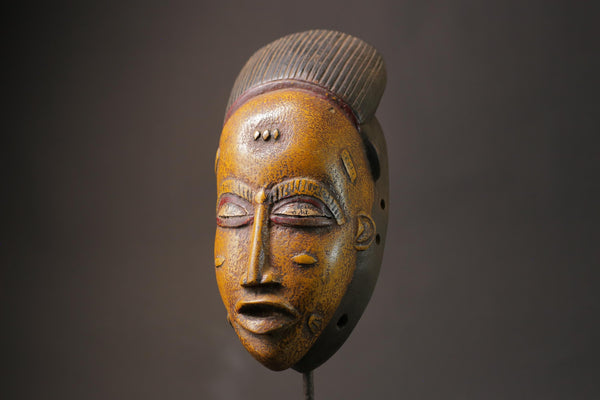 African Tribal Face Mask Wood Hand Carved Wall Hanging tribal Guro mask Masks for wall-G2660