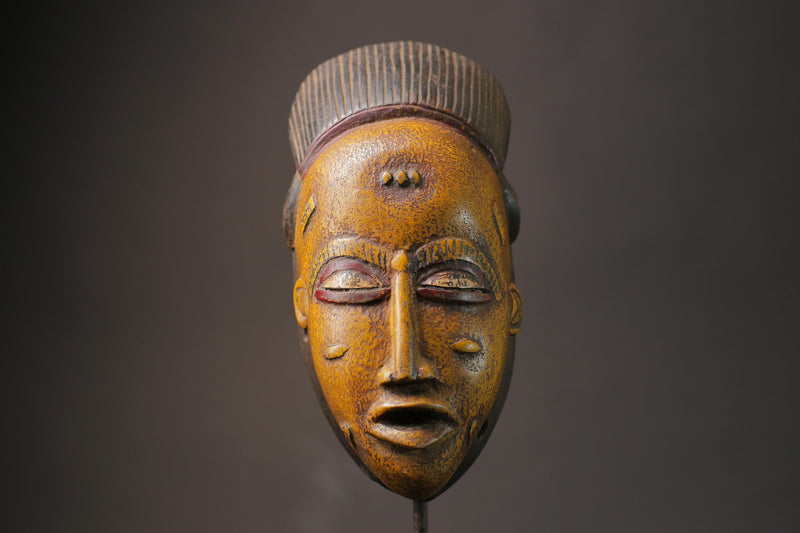 African Tribal Face Mask Wood Hand Carved Wall Hanging tribal Guro mask Masks for wall-G2660