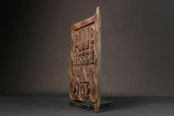 African Vintage wood door Wall art Dogon African Wood Granary Door-G2661