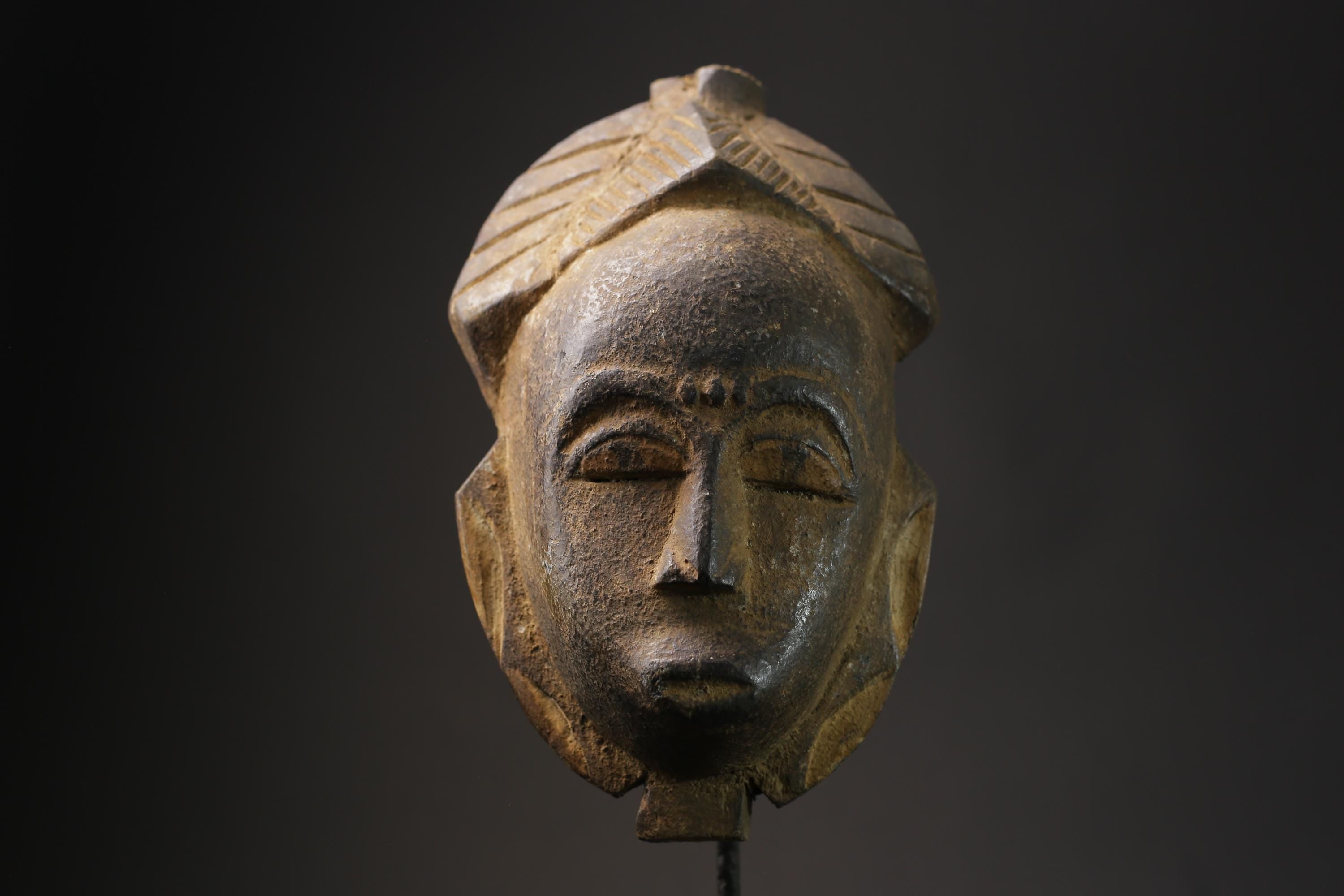 African Tribal Face Mask Wood Hand Carved Vintage Wall Hanging Baule masks for wall -5658