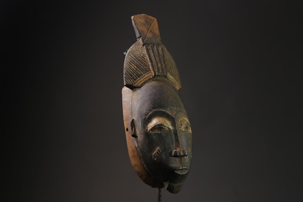 african wood mask antiques Hand Carved Guro African Tribal  Vintage Mask-8539