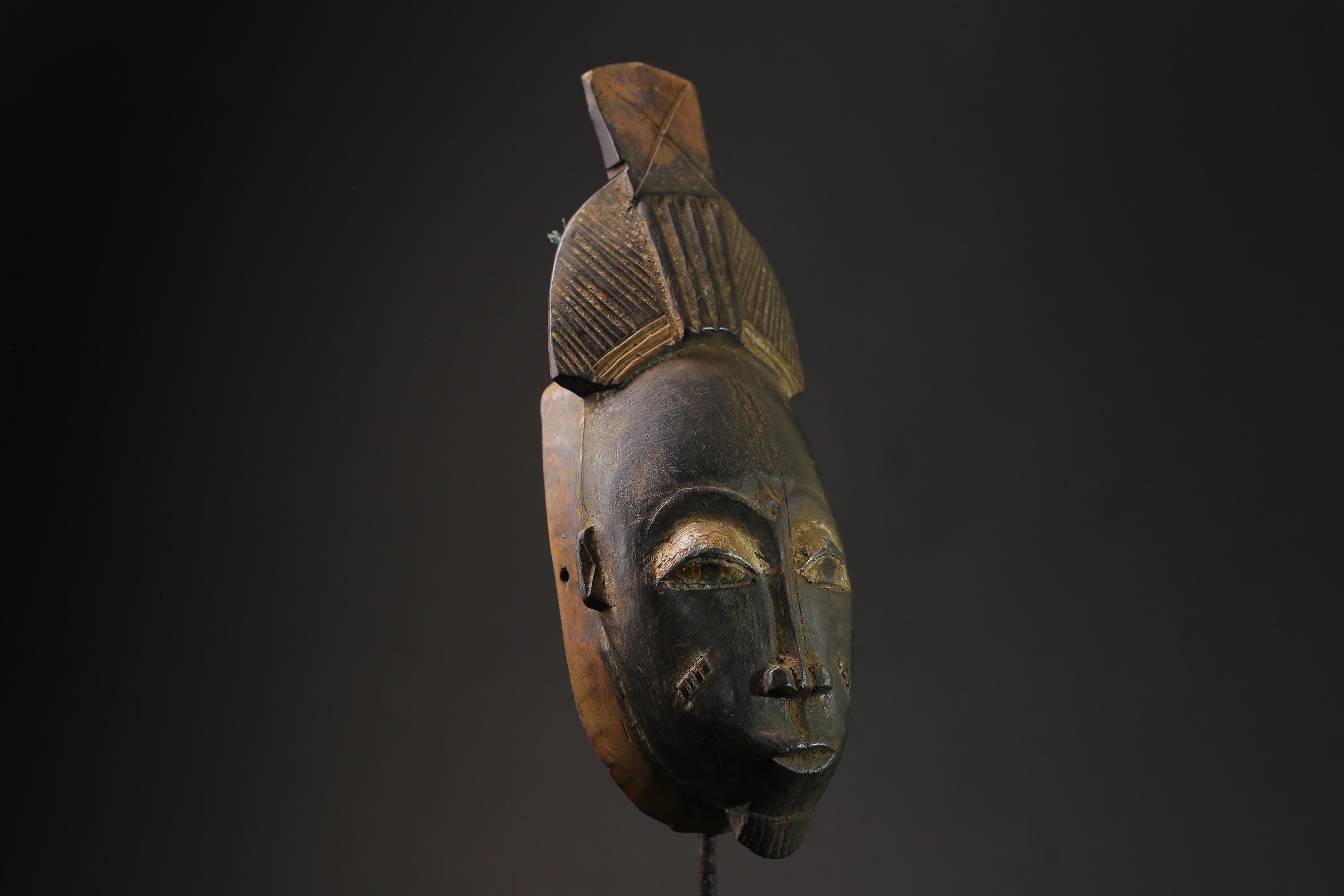 african wood mask antiques Hand Carved Guro African Tribal  Vintage Mask-8539
