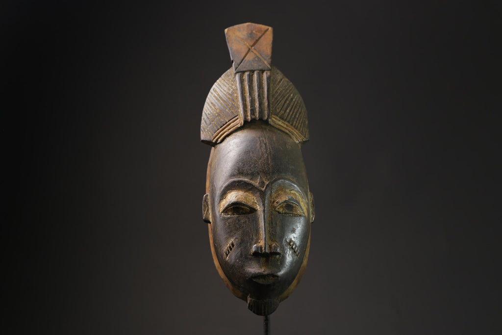 african wood mask antiques Hand Carved Guro African Tribal  Vintage Mask-8539
