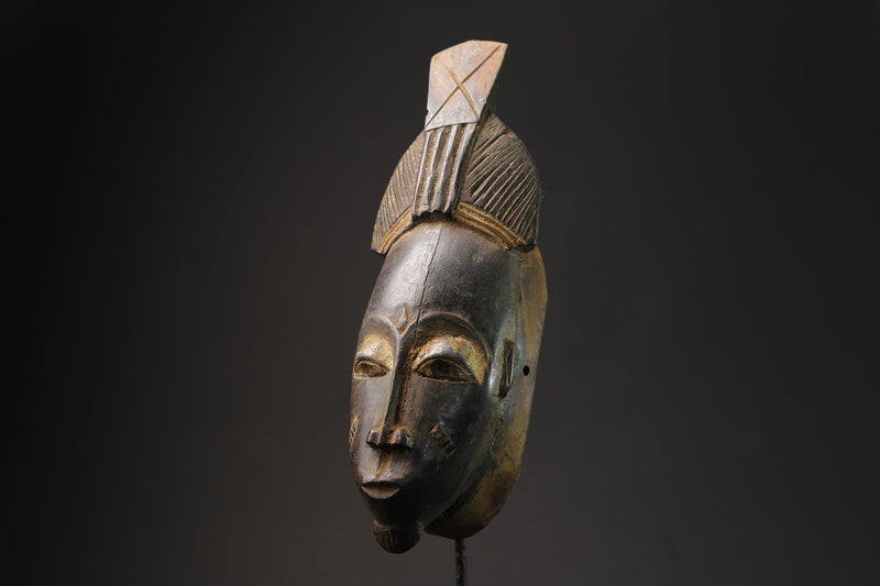 african wood mask antiques Hand Carved Guro African Tribal  Vintage Mask-8539