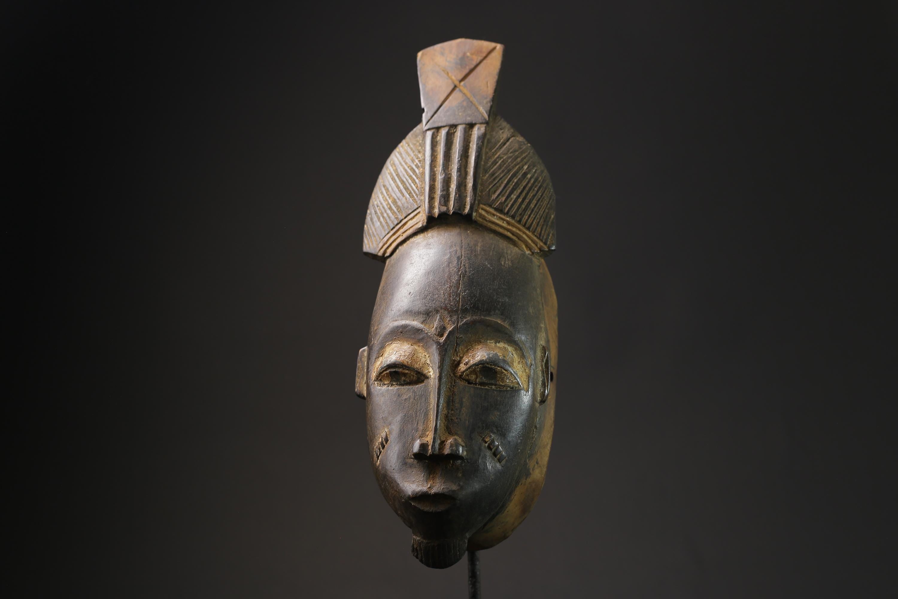 african wood mask antiques Hand Carved Guro African Tribal  Vintage Mask-8539