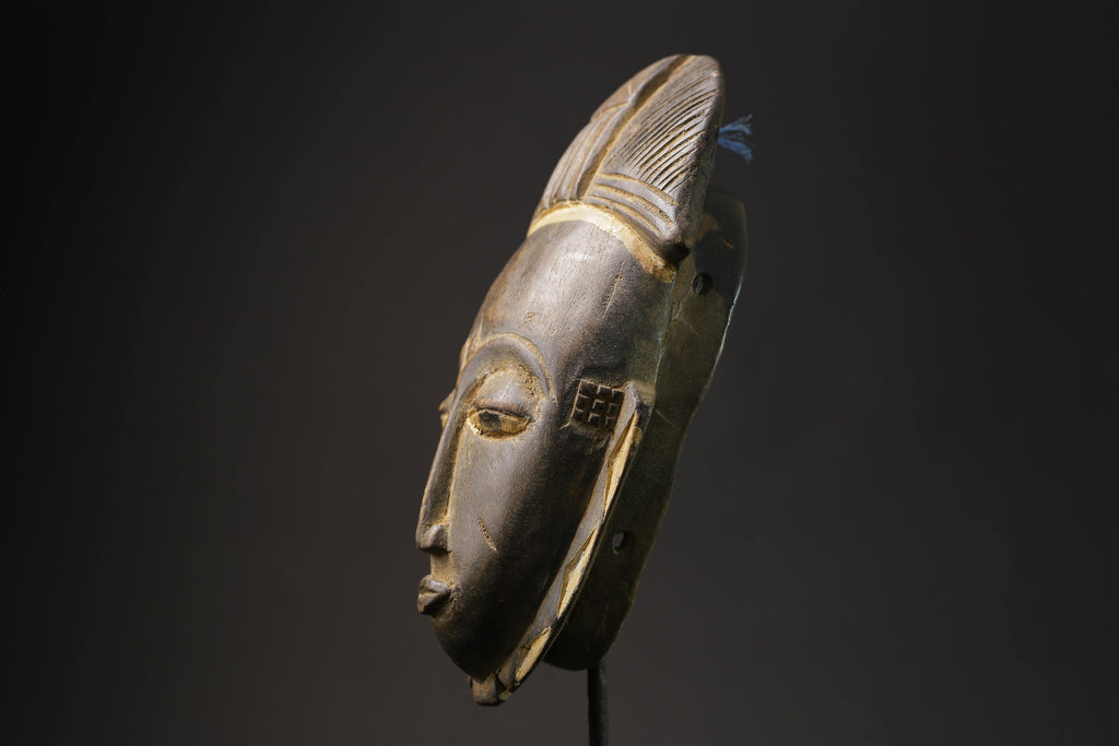 African Face Mask masks Hand Carved Wood Carved Yaure Guro masks for wall-8535