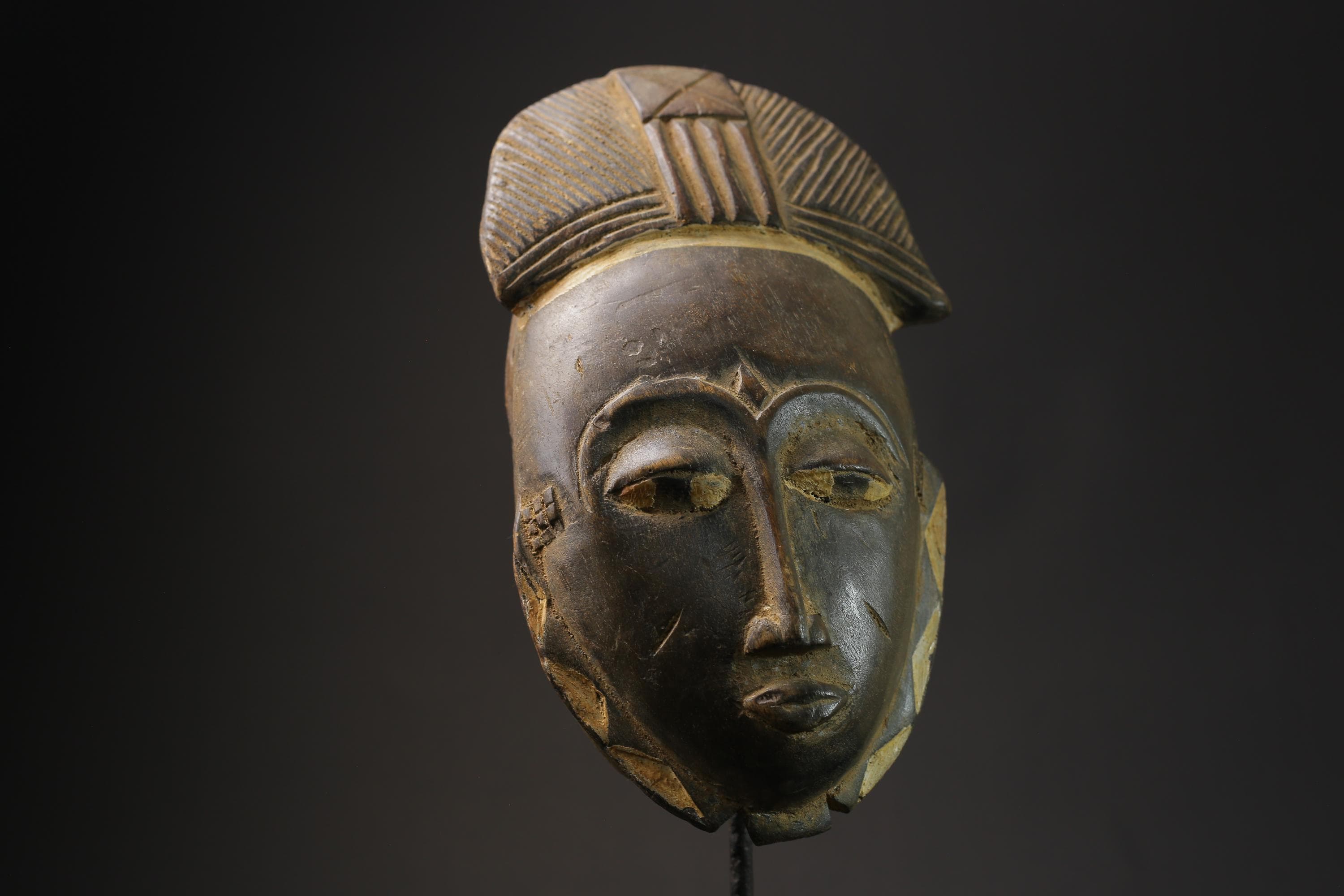 African Face Mask masks Hand Carved Wood Carved Yaure Guro masks for wall-8535