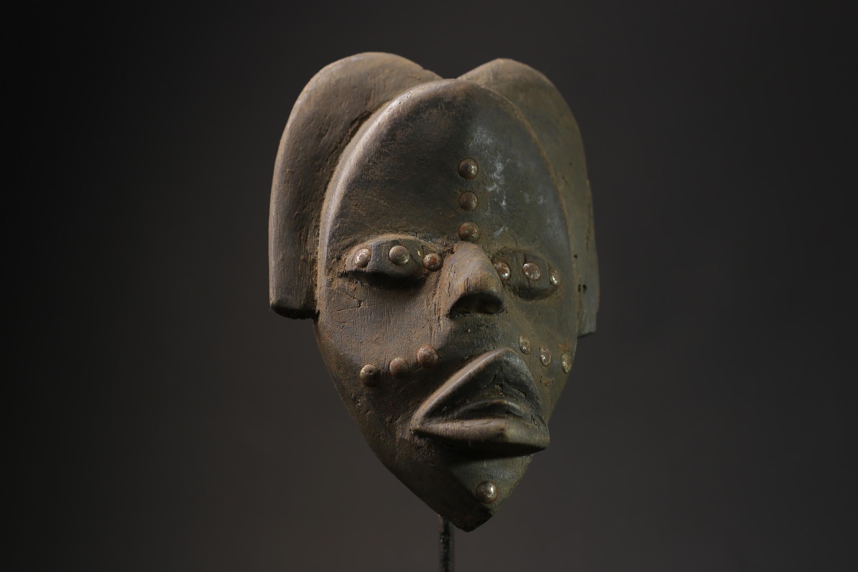 african wood mask antiques Tribal African Art Face Mask African Guro Baule masks for wall-8534
