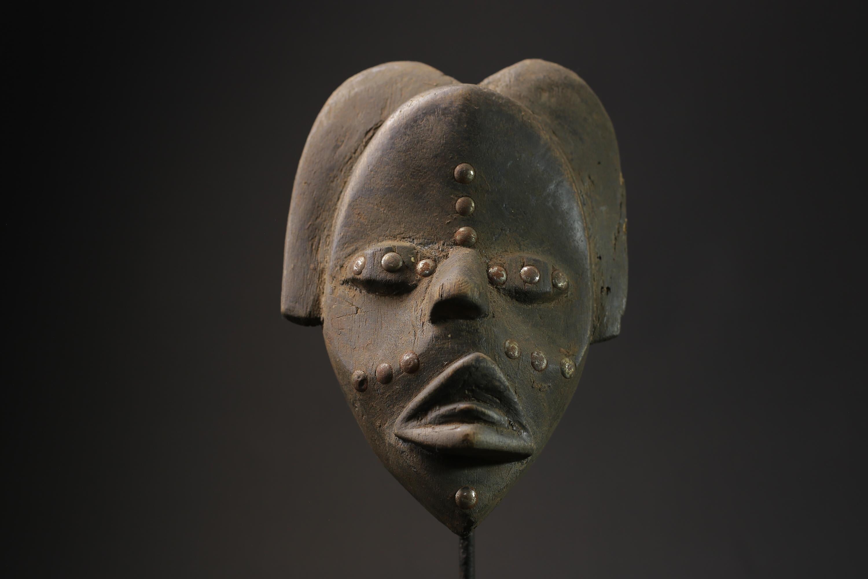 african wood mask antiques Tribal African Art Face Mask African Guro Baule masks for wall-8534